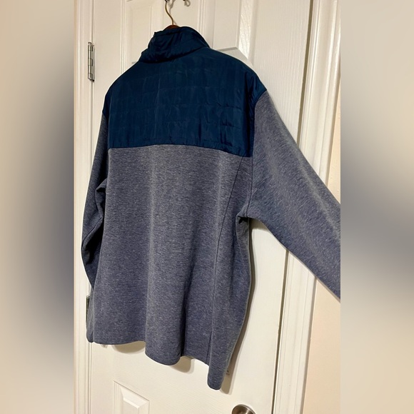 Eddie Bauer Blue and Gray Quarter-Zip Pullover Adult Size XL - Picture 8 of 10